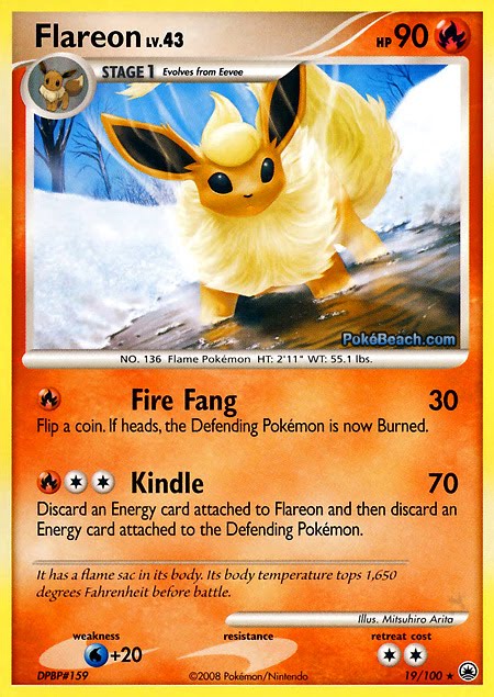 Pokemon Card of the Day: Flareon (Majestic Dawn 