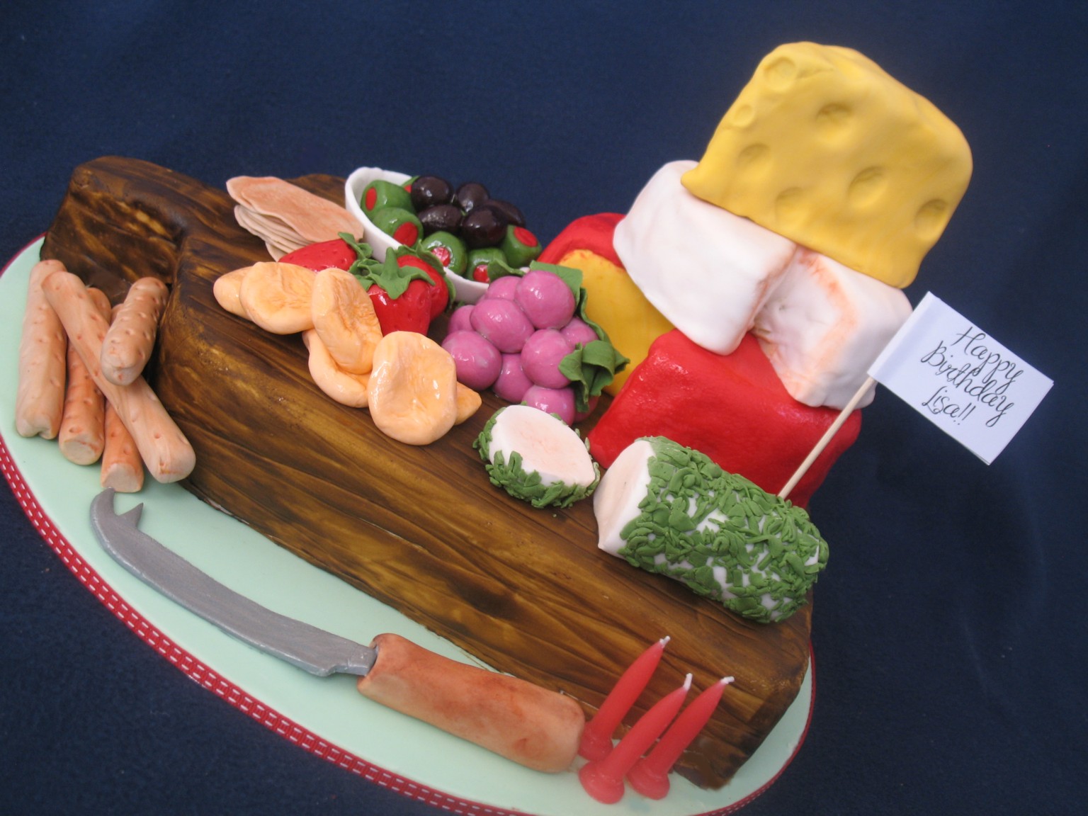 Blissfully Sweet Cheese Platter Cake