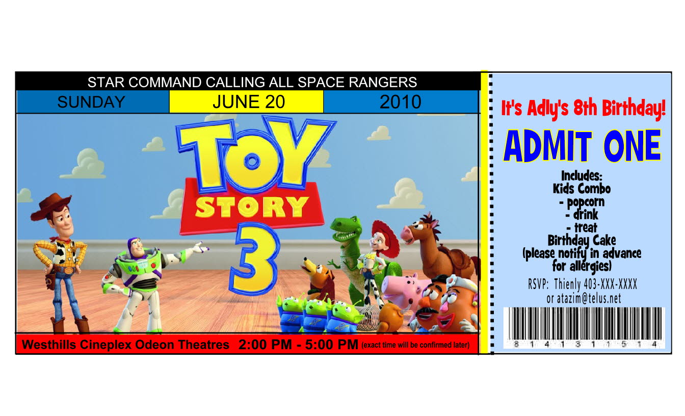 40th Birthday Ideas Toy Story Birthday Invitation Templates Free