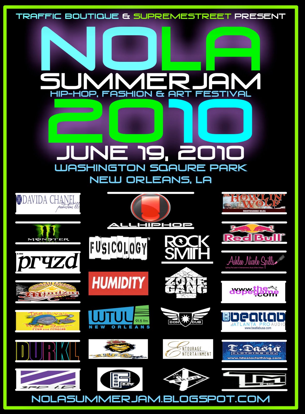SUPREME STREET NOLA SUMMER JAM 2010 June 19th Washington Sqaure Park