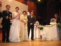 An image of the wedding couple during the solemnization