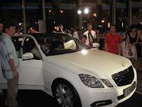 Guest at the event checking out the new Mercedes-Benz E-Class after the lauch
