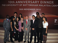 An image of the professor with University Nottingham students