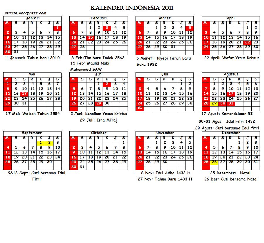 selamat tahun baru KALENDER 2011
