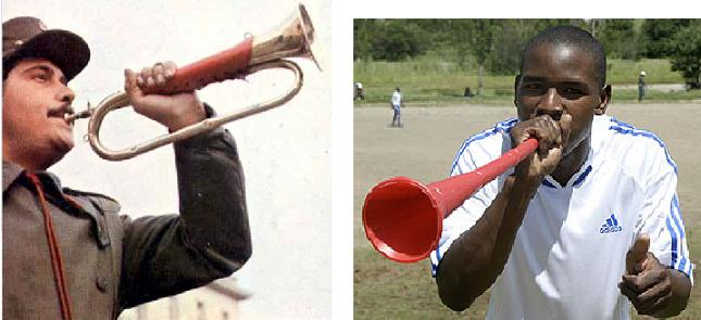 Cornetas e Vuvuzelas