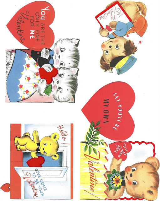 free printable retro valentine cards
