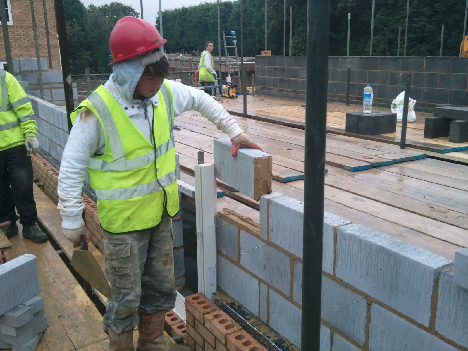 A J Bricklaying Photo 5 laying thermal block