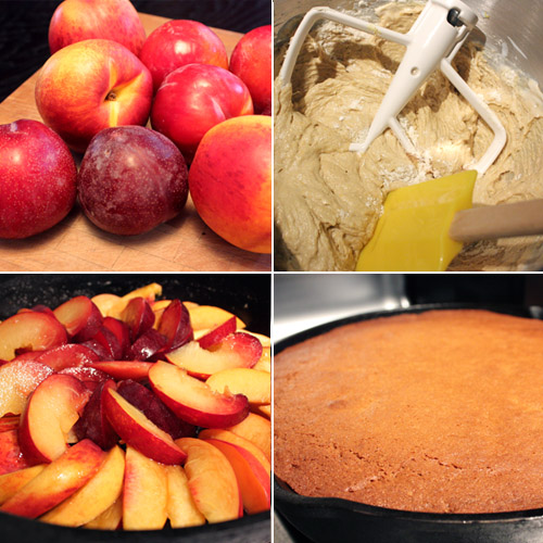 lisa is cooking Nectarine and Plum UpsideDown Cake