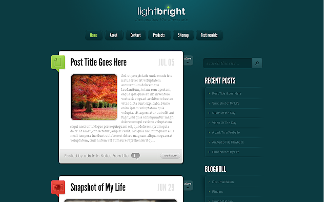 LightBright Wordpress Theme by ElegantThemes Free Download.
