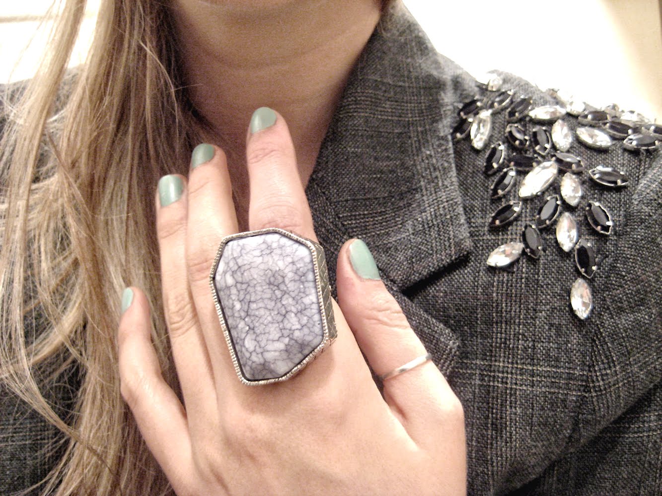 frashion DIY_ Sequin blazer shoulder / Uradi Sam_ Šljokičavo rame sakoa