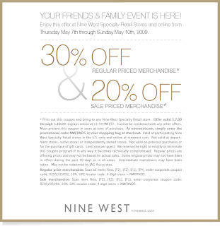 Nine West Friends and Family Sale