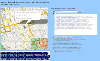UK Address Geocoder with Clickable Sidebar