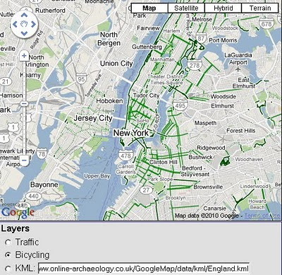 Bike Routes Google Maps API v3