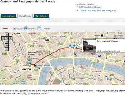 BBC Olympic Parade Map