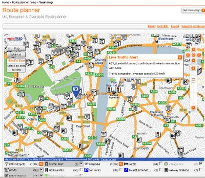 RAC RoutePlanner - Virtual Earth