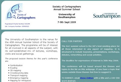 Society of Cartographers - CALL FOR PAPERS