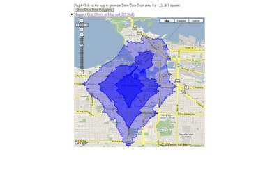 Interactive ESRI Drive Time Google Map