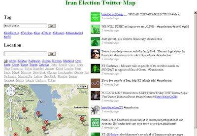 Iran Twitter Map - Map Channels