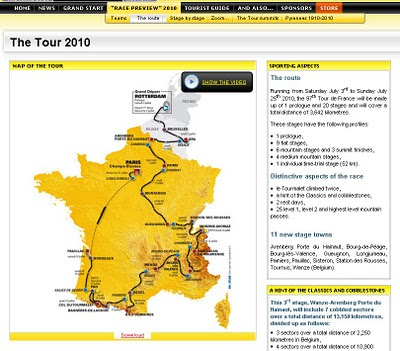 Official Maps The Tour France 2010