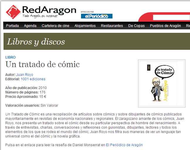 Un Tratado de Cómic en Redaragón