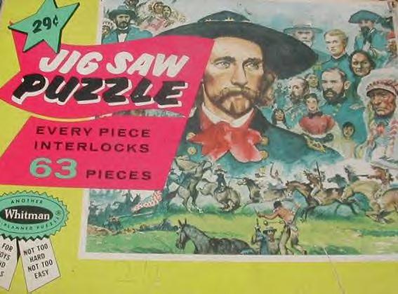 Custer's Last Stand Jig Saw Puzzle, Late 1950s