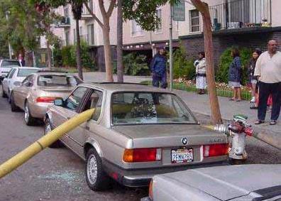 Never park by a fire hydrant