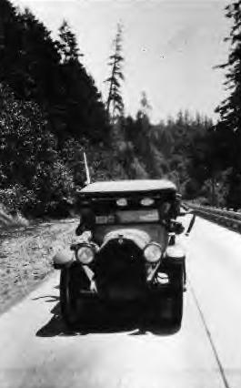 Henry Gunning in his car, 1928