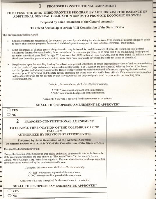 JD's Thoughts Republican Primary Ballot May 4, 2010 Greene County Ohio