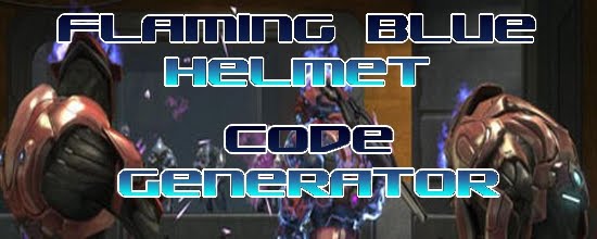 Halo Reach Flaming Blue Helmet