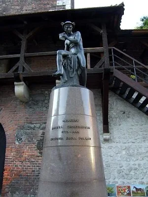 statue close to St. Florian's Gate