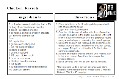 Chicken ravioli  recipe