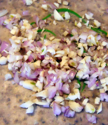 minced shallot and garlic