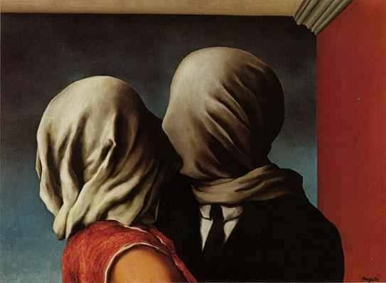 florero grava terminado Magritte y los rostros cubiertos
