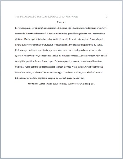 abstract in apa essay