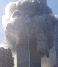 The North Tower collapsing