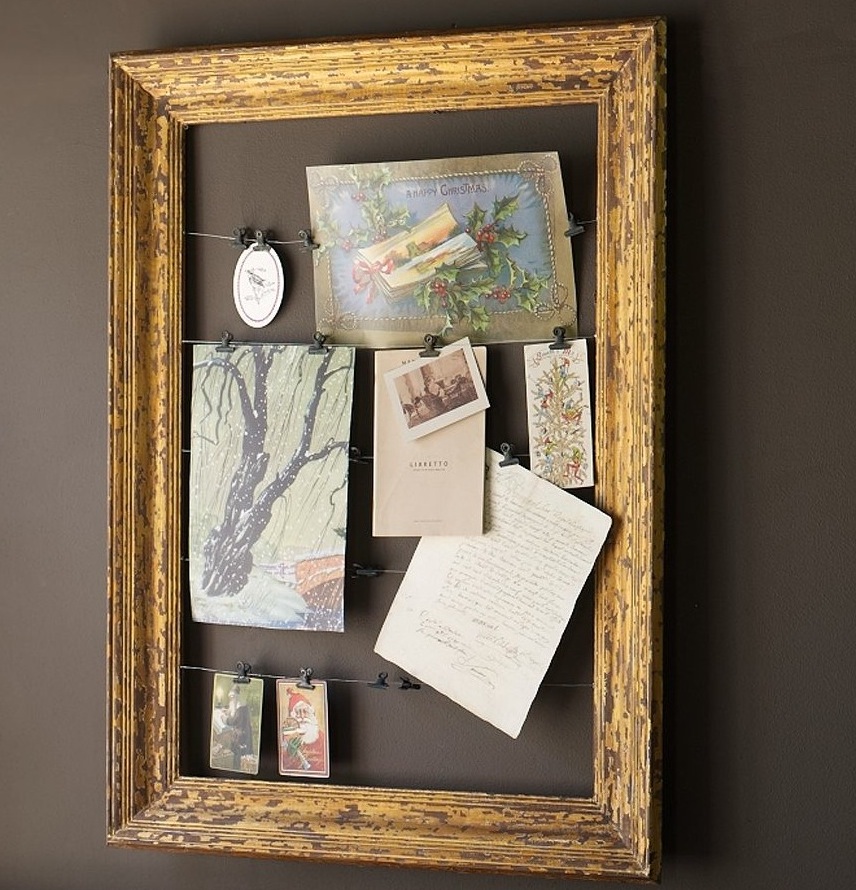 A. P. Scribbles Gilt Frame Card Holder