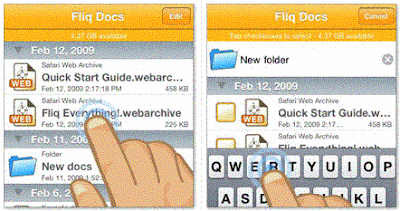 Fliq docs screenshot view documents iPhone iPod Touch