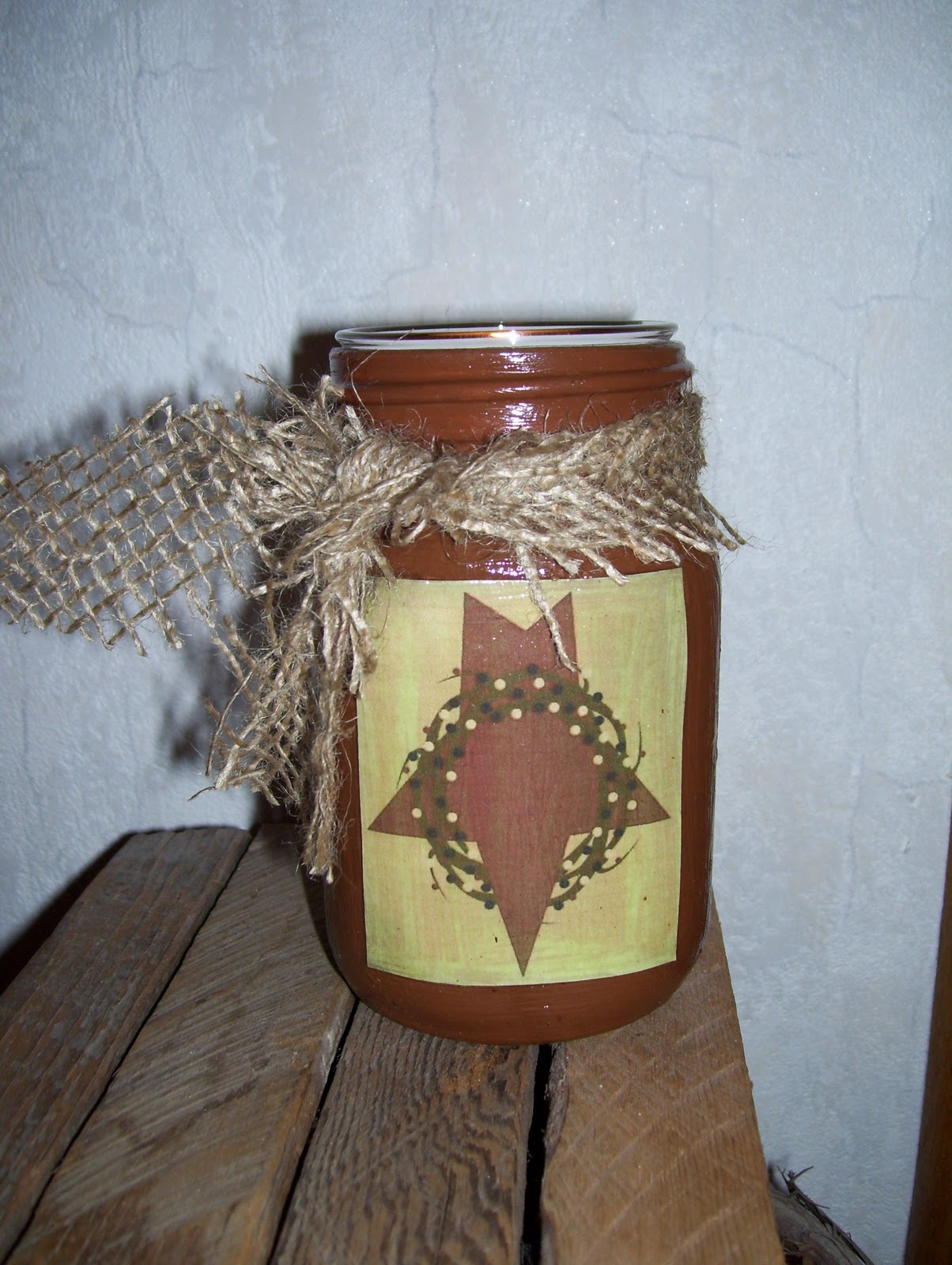 A Bit of Country: Mason Jar Candle Holder