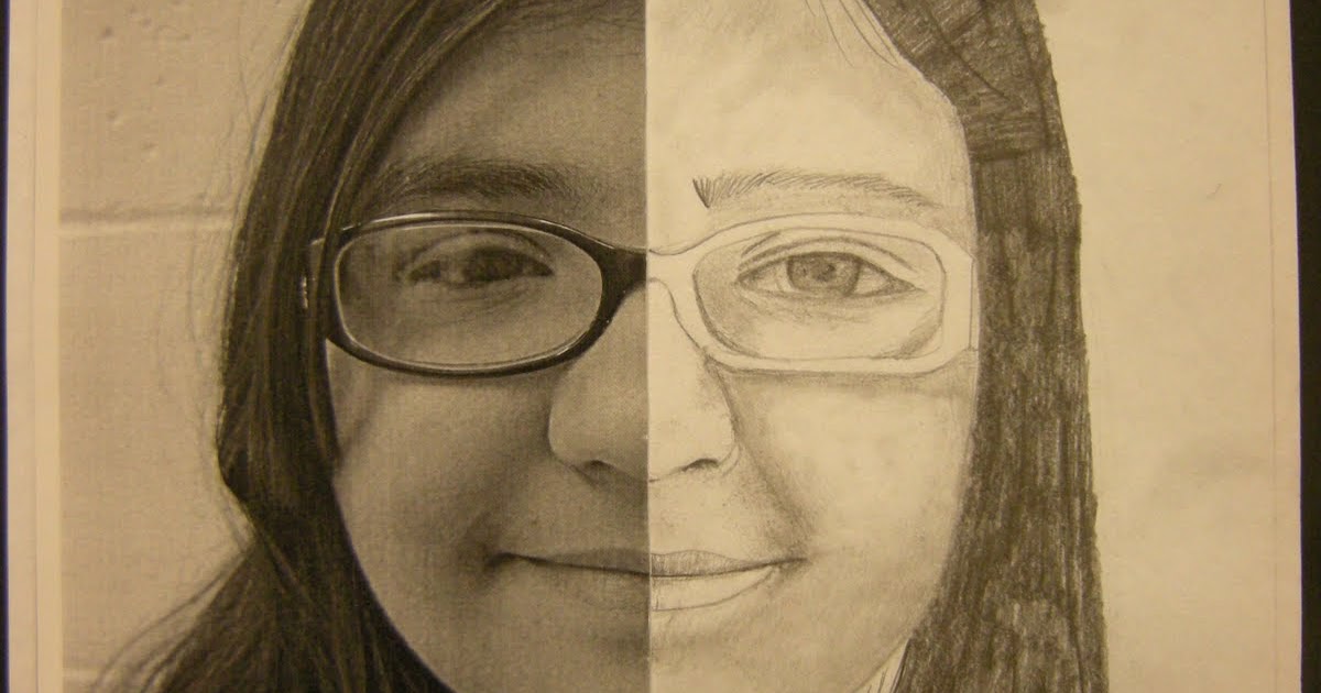 Tart--Teaching Art with Attitude: Pencil Symmetrical Self-Portraits