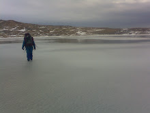 Walking on 16m deep frozen lake