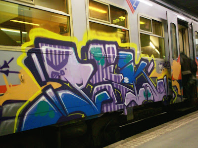 Amer train graffiti