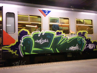 PSK Zolk train graffiti