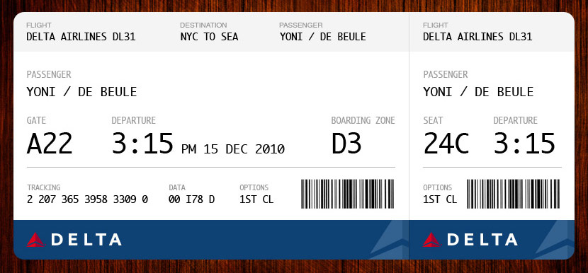 Airline Boarding Pass Template