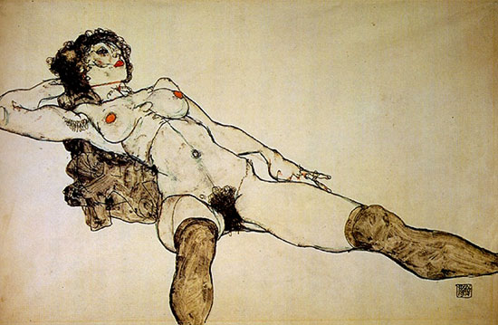 Egon Schiele Female Nude, 1914
