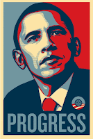 Portrait de Barack Obama réalisé par l'artiste Shepard Fairey.