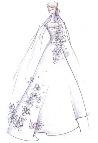 Pink Lemonade : Designers sketch for Kate Middleton's Wedding Dress
