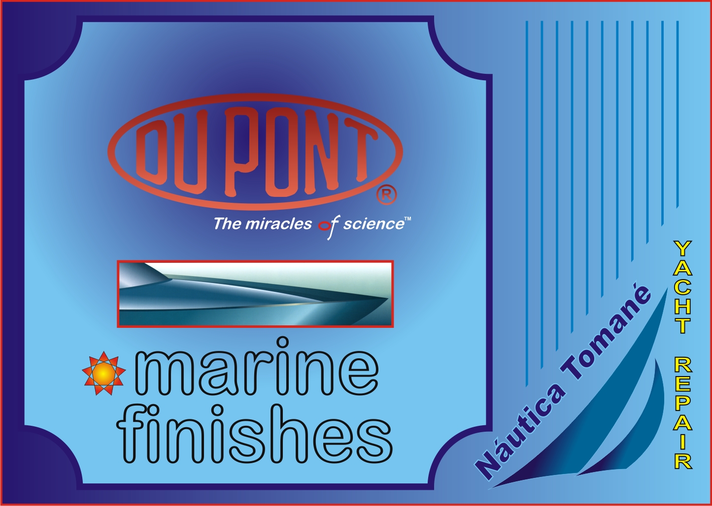 yacht repair at nautica tomane Dupont marine finishes Acabamentos