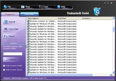 WindowsCare Uninstall Gold v2.0.2.177 - software gratis, serial 
number, crack, key, terlengkap