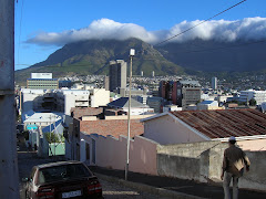 walking up the hill from Bo-Kaap