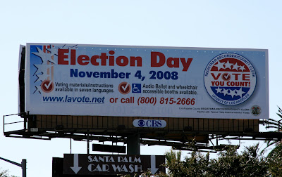 U.S. Presidential Election day billboard